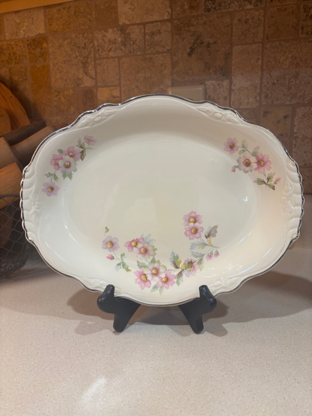 Homer Laughlin Virginia Rose Oval Serving Platter